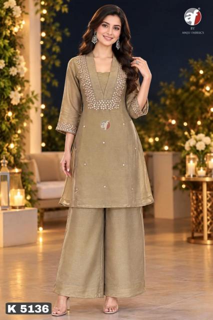 Anju fabrics K 5134 kurtis at cheap wholesale rates surat